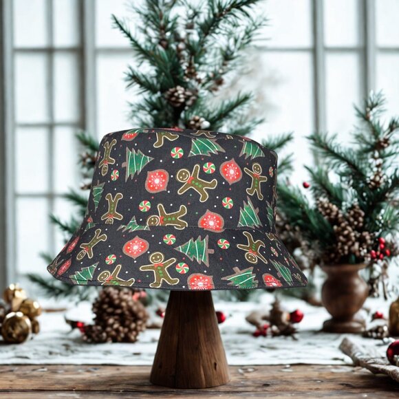 Peppermint Gingerbread Man Bucket Hat - Picture 6 of 6